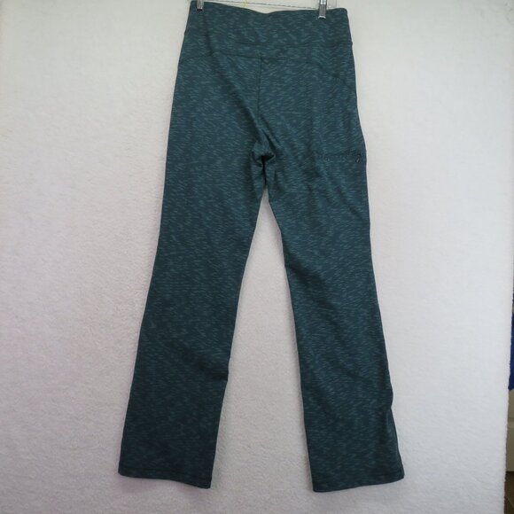 Duluth Pants Womens Size Small Length 33 Teal Green Striped High Waisted Yoga - Picture 3 of 11